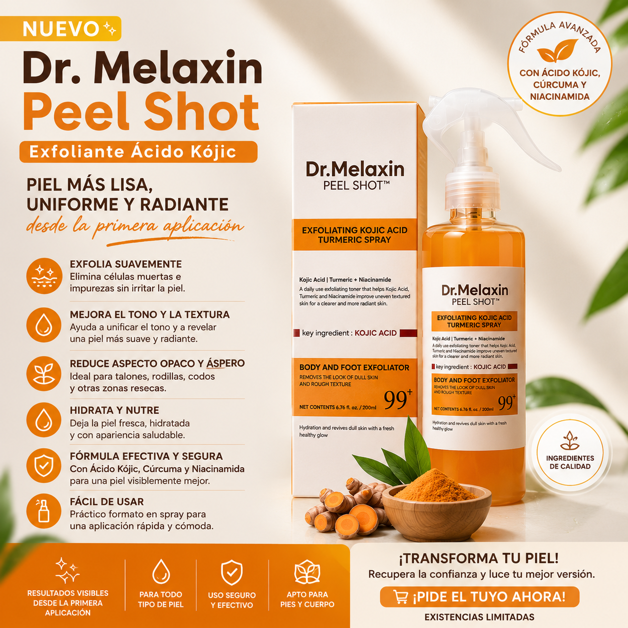 Dr. Melaxin - Despigmentante Corporal para una Piel Más Clara y Uniforme