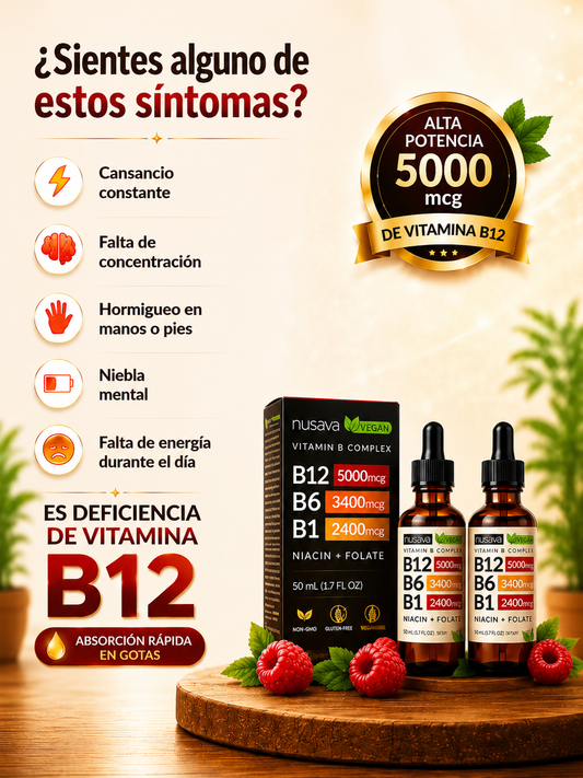 Vitamina B12 Sublingual | Alta Potencia 5000 mcg